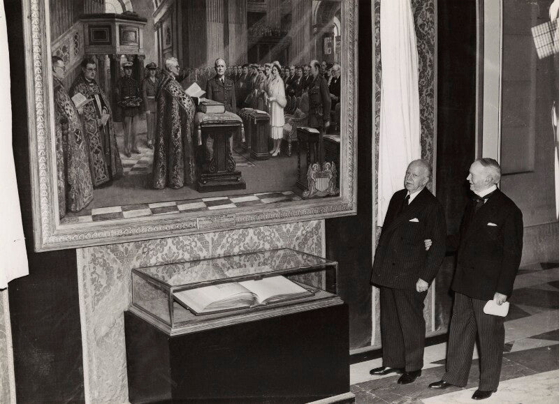 Frank salisbury and an unknown man npg ax76085