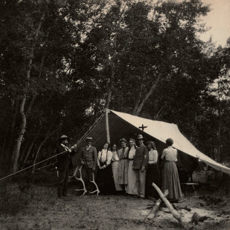 'general palmer camping out' (william jackson palmer with others) npg ax68455