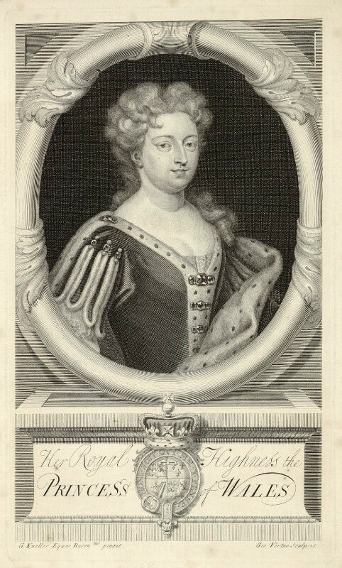 Caroline wilhelmina of brandenburg ansbach when princess of wales npg d32894