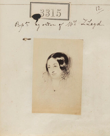 'Reproduction by order of Mrs Lloyd' NPG Ax52714