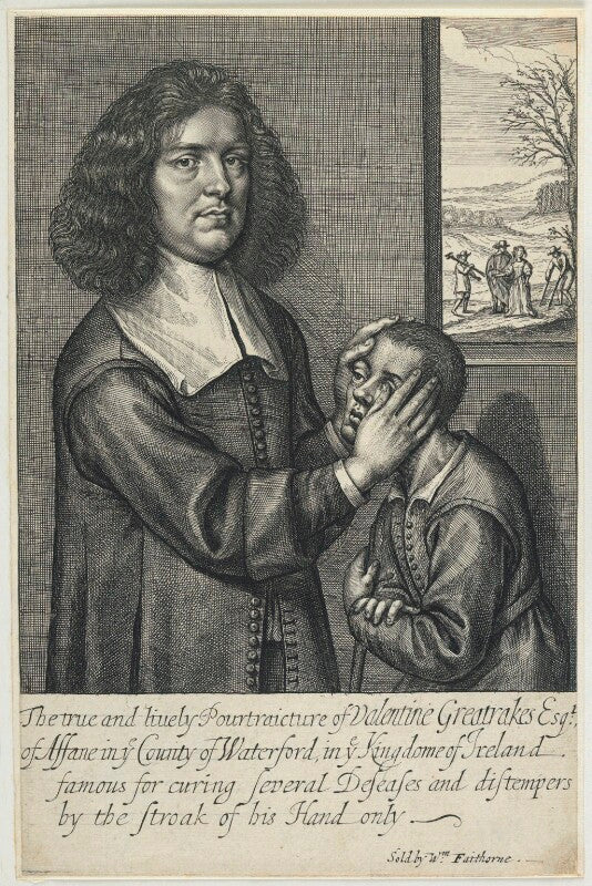 Valentine greatrakes and an unknown boy npg d22757
