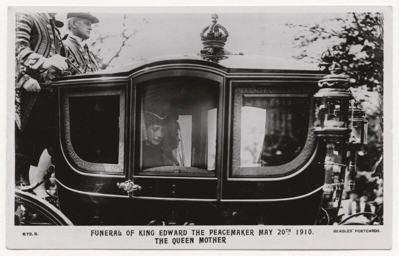 'funeral of king edward the peacemaker, may 20th 1910. the queen mother' npg x36289