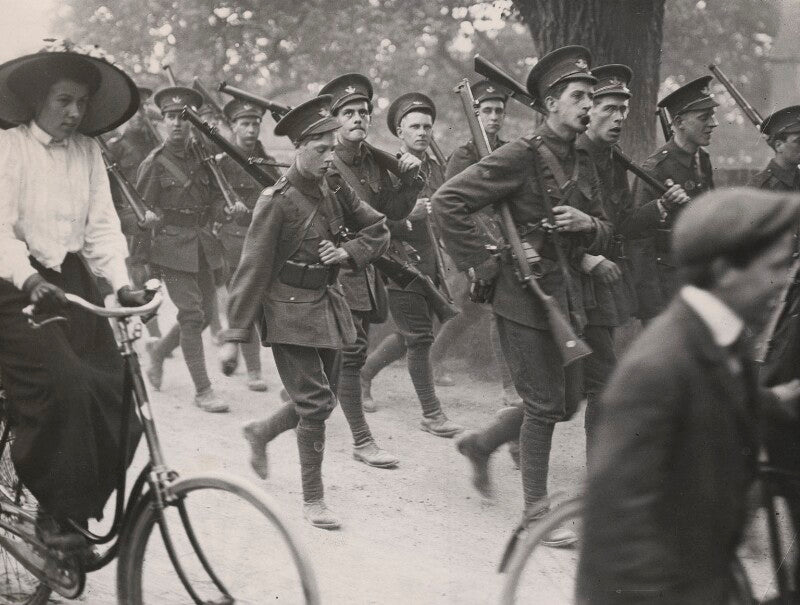 Prince edward, duke of windsor (king edward viii) with other oxford undergraduates as cadets marching to camp npg x196067