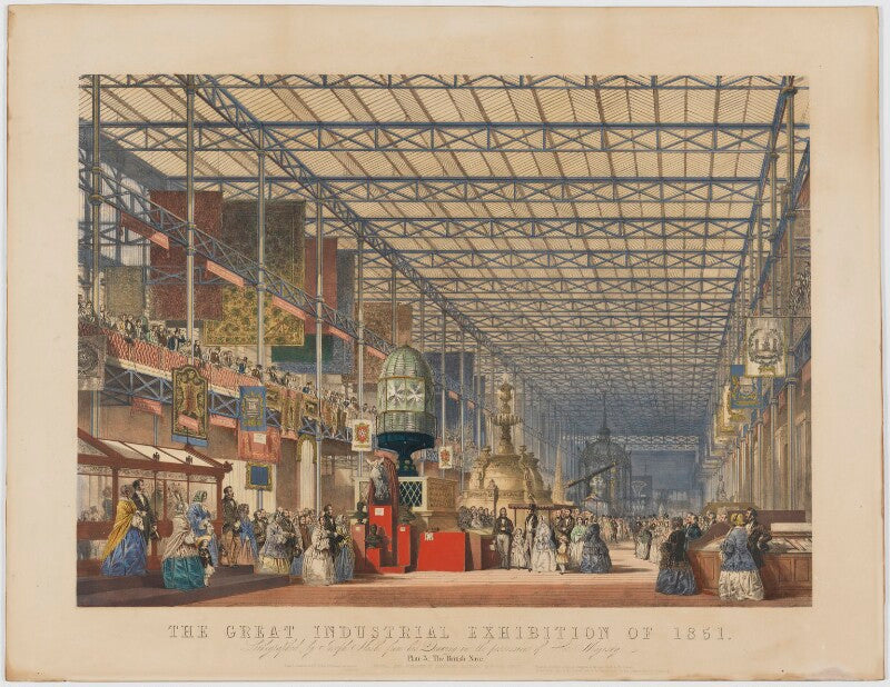 The great industrial exhibition of 1851. plate 3. the british nave. npg d10670