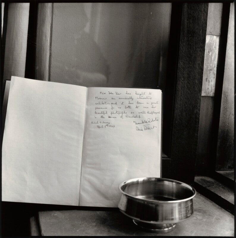 Visitors' comments book at ida kar's exhibition in moscow npg x134760