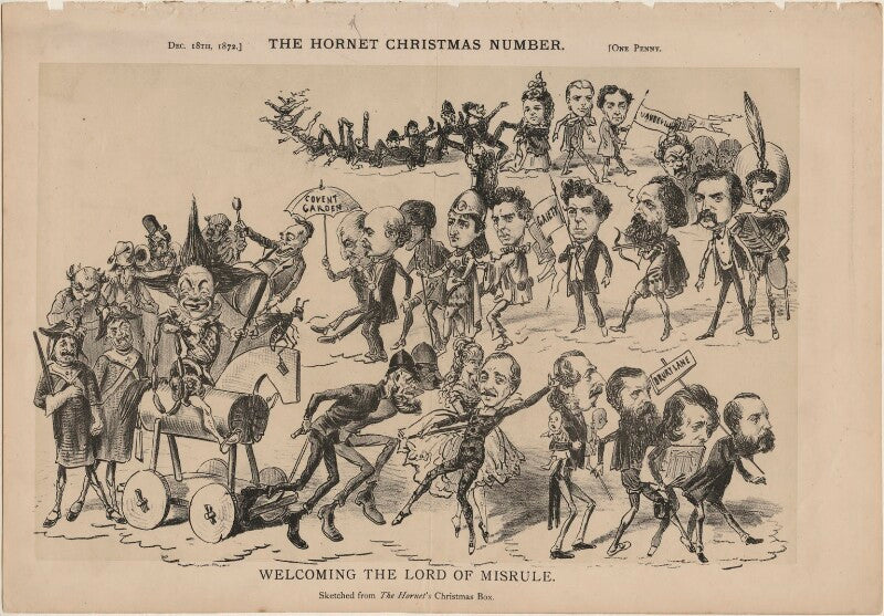 'welcoming the lord of misrule. sketched from the hornet's christmas box.' npg d48320