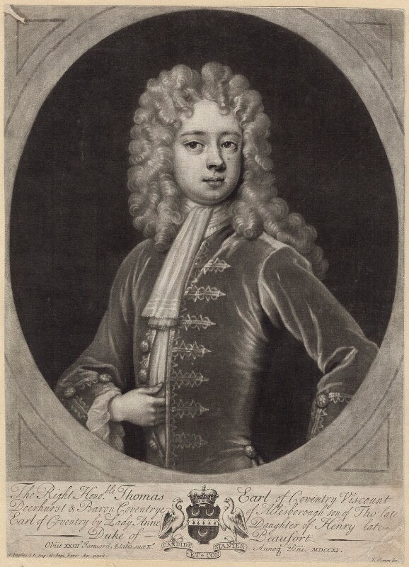 Thomas Coventry, 3rd Earl of Coventry NPG D31413