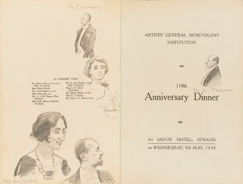 Noel nisbet, sir evan charteris, sir (edward) guy dawber and two unknown sitters npg d43216