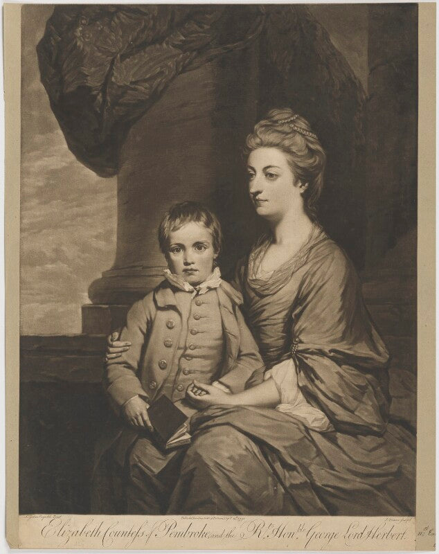 Elizabeth Herbert (née Spencer), Countess of Pembroke; George Augustus Herbert, 11th Earl of Pembroke NPG D40131