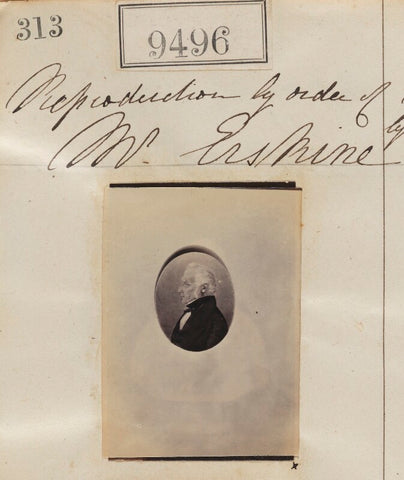 'Reproduction by order of Mr Erskine' NPG Ax59304