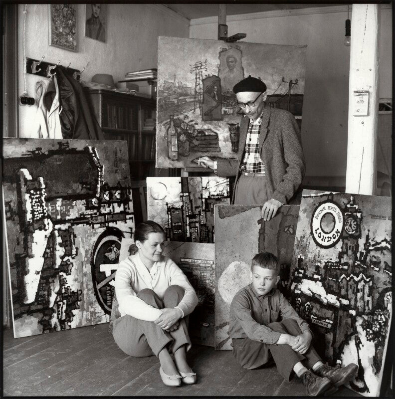 Valentina kropivnitskaya; oskar rabine with their son alexandre rabine npg x132982