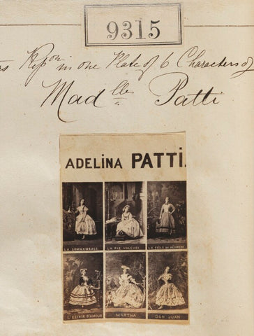 Adelina Patti in costume for six different roles NPG Ax59128