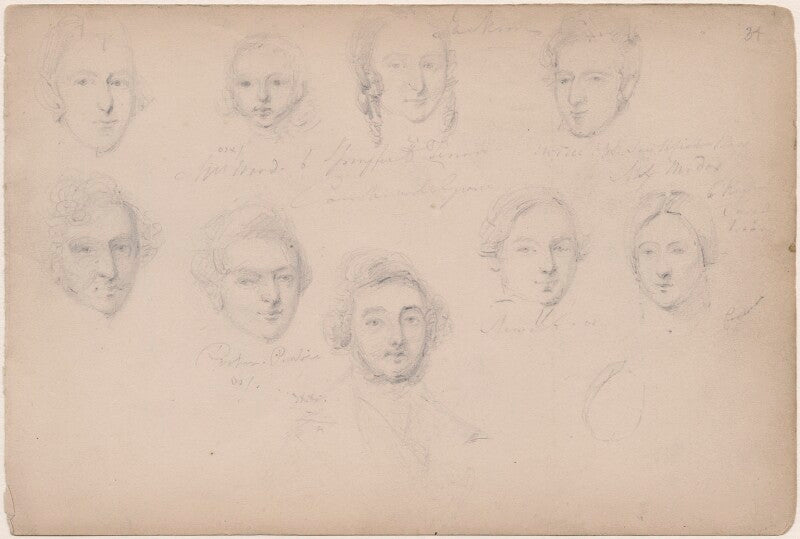 Miss ward and eight unknown sitters npg d23313(62)
