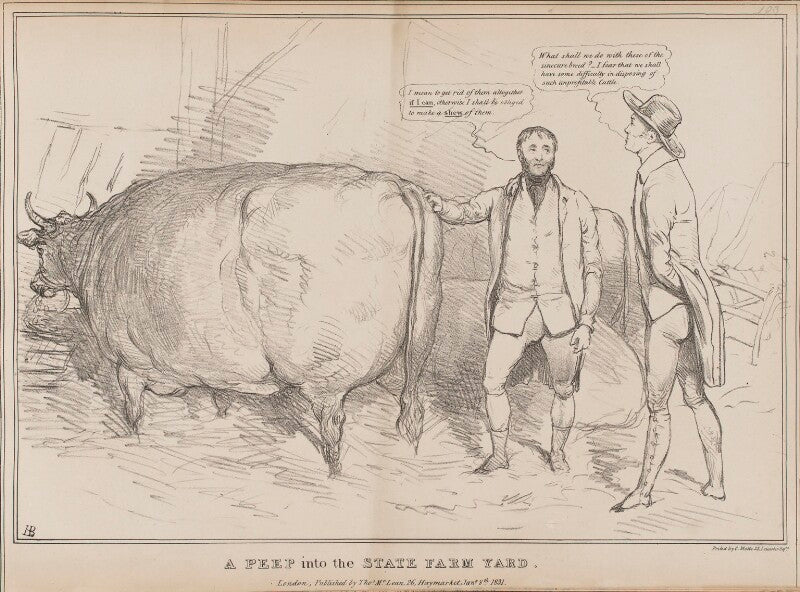 A peep into the state farm yard (john charles spencer, 3rd earl spencer; charles grey, 2nd earl grey) npg d41038