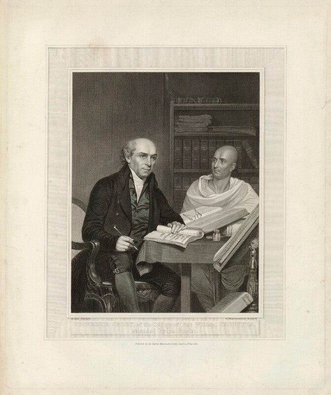 Professor carey, of the college of fort william, calcutta, attended by his pundit (william carey; mritunjaya) npg d32619