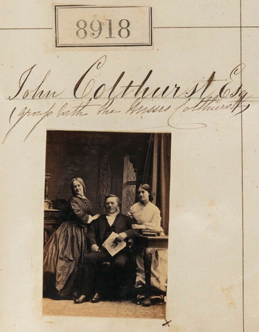 Ellen Rebecca Colthurst; John Colthurst; Mary Elizabeth Bromfield (née Colthurst) ('John Colthurst group with the Misses Colthurst') NPG Ax58741