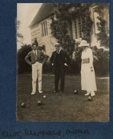 T.S. Eliot; Sir John Tresidder Sheppard; Maria Huxley (née Nys) NPG Ax140848