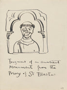 'Fragment of an auntient Monument from the Priory of St Blastus' (Unknown sitter) NPG D43178