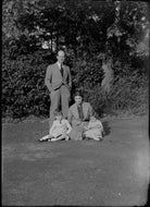 Alec Waugh; Andrew Alexander Waugh; Joan Waugh (née Chirnside); Veronica Keeling (née Waugh) NPG x37309