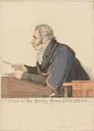 Sir Matthew Wood, 1st Bt ('A view in the Justice Room, Guildhall') NPG D13318