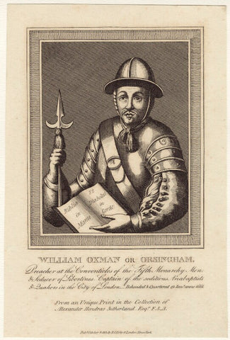 William Oxman (or Orsingham) NPG D30721
