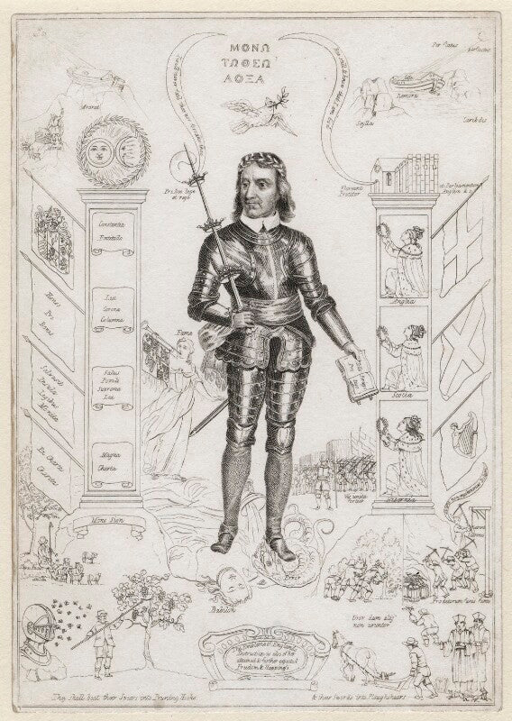 'the emblems of england' (oliver cromwell) npg d2233