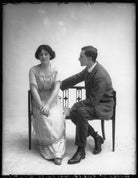 Margaret Chute as Mrs Cowper-Cowper; G. Trevor Roller as Parker in 'Lady Windermere's Fan' NPG x104139