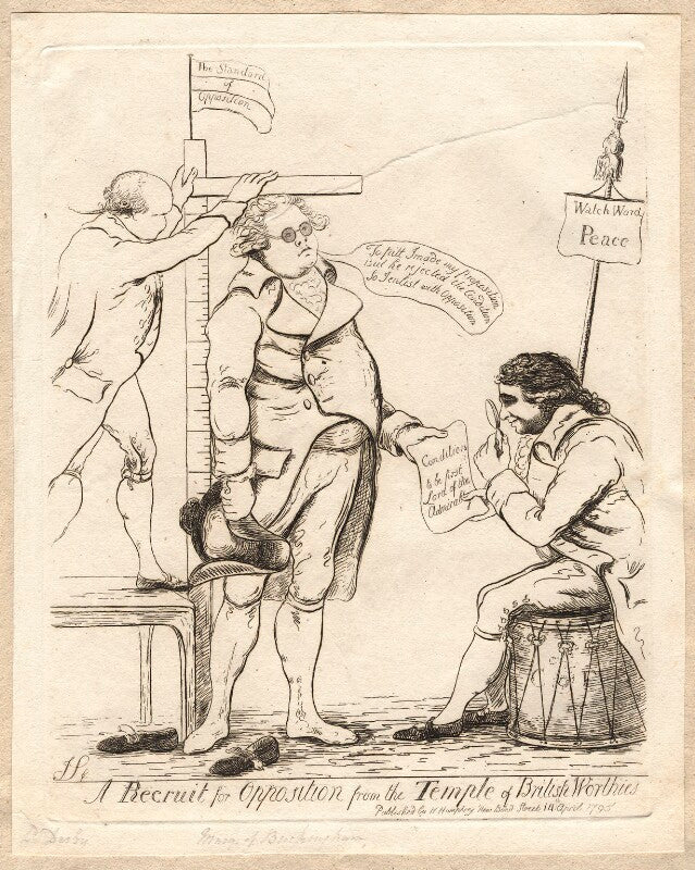 'a recruit for opposition from the temple of british worthies' npg d12259