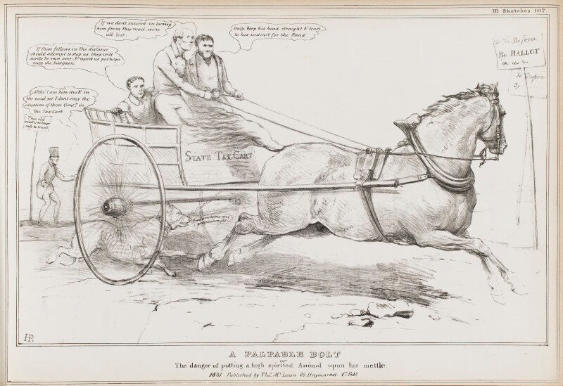 A palpable bolt or the danger of putting a high spirited animal upon his mettle npg d41042