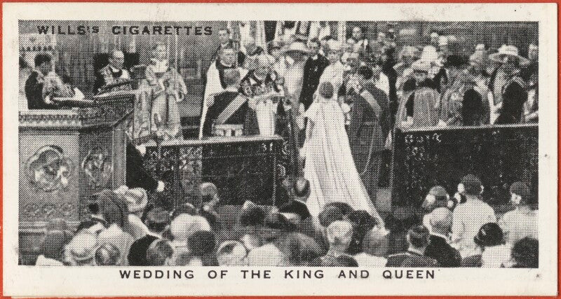'wedding of the king and queen' (randall thomas davidson, baron davidson of lambeth; queen elizabeth, the queen mother; king george vi; unknown sitters) npg d47275
