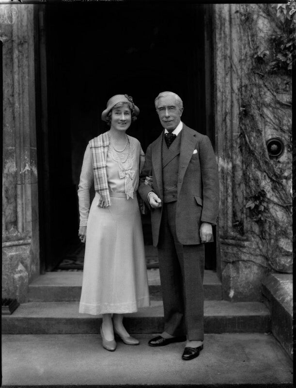 (Alina Kate) Elaine (née Jenkins), Viscountess Bledisloe; Charles Bathurst, 1st Viscount Bledisloe NPG x151364