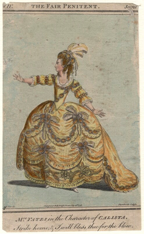 Mary ann yates as calista in rowe's 'the fair penitent' npg d8943