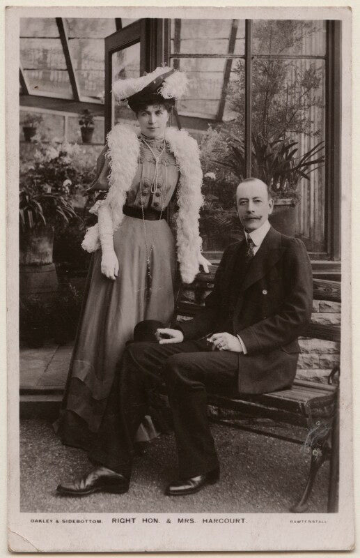 Mary ethel (née burns), viscountess harcourt; lewis harcourt, 1st viscount harcourt npg x197784