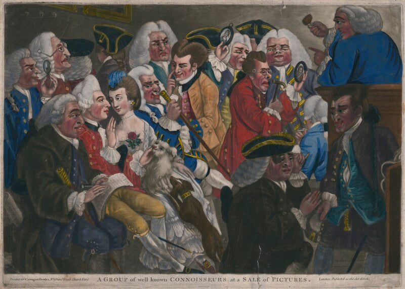 A group of well known connoisseurs at a sale of pictures npg d47052