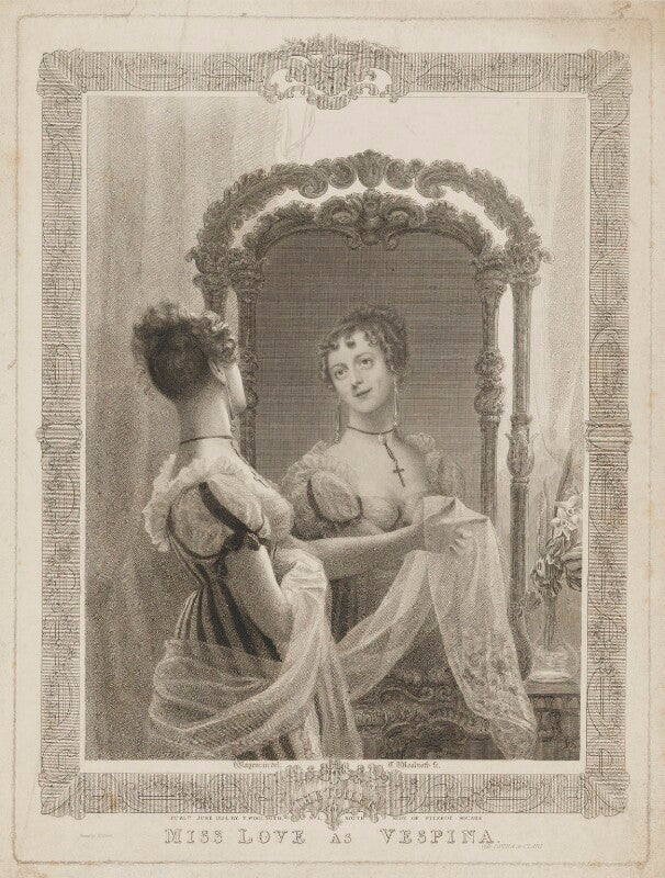 Emma sarah love (mrs calcraft) as vespina in bishop and payne's 'clari' npg d37455