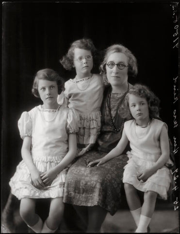 Evelyn Hind; Vivien Hind (later Schurmann, later Lindon); Hon. Dorothy Alice Hind (née Pakington); Pamela Hind O'Malley (née Hind) NPG x124536