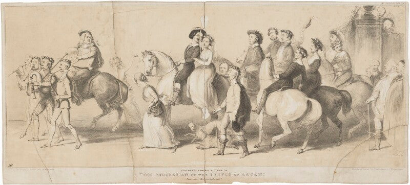 Stothard's admired picture of "the procession of the flitch of bacon". somewhat metamorphosed! npg d33637