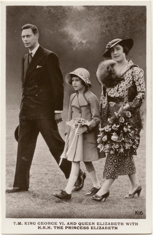 King George VI; Queen Elizabeth II; Queen Elizabeth, the Queen Mother NPG x193134