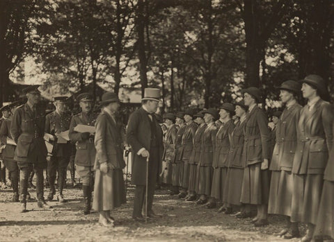 Winston Churchill reviewing the Queen Mary's Army Auxiliary Corps NPG x6119