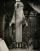 Jacob Epstein with his 'Christ in Majesty' NPG x29399