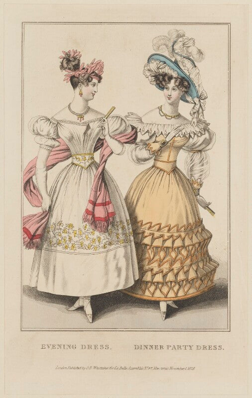 'evening dress. dinner party dress', november 1828 npg d47626