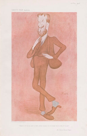 George Bernard Shaw ('Men of the Day. No. 995. "Magnetic, he has the power to infect almost everyone with the delight that he takes in himself. (Mr. George Bernard Shaw.)"') NPG D45307