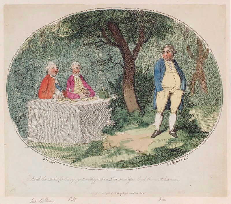 'aside he turn'd for envy, yet with jealous leer malign, eyd them askance' npg d12302