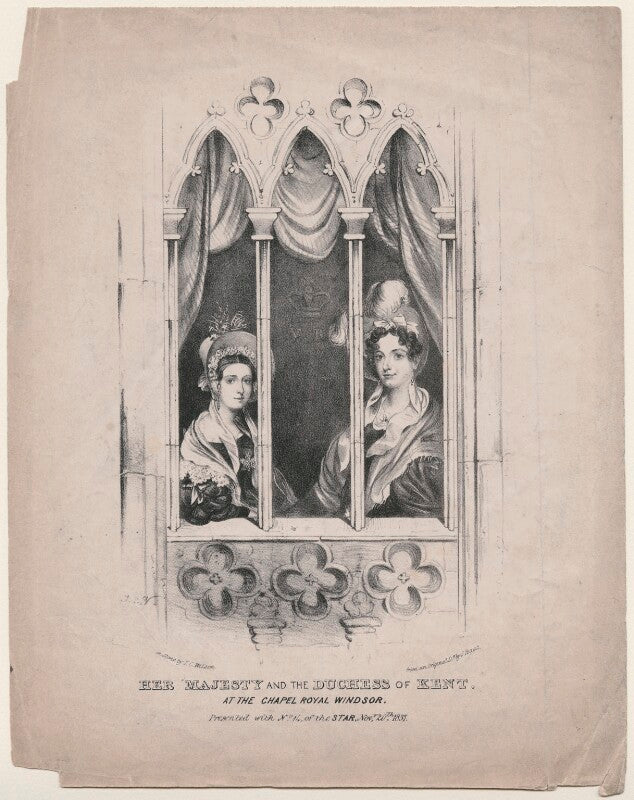Her majesty and the duchess of kent at the chapel royal windsor npg d11473