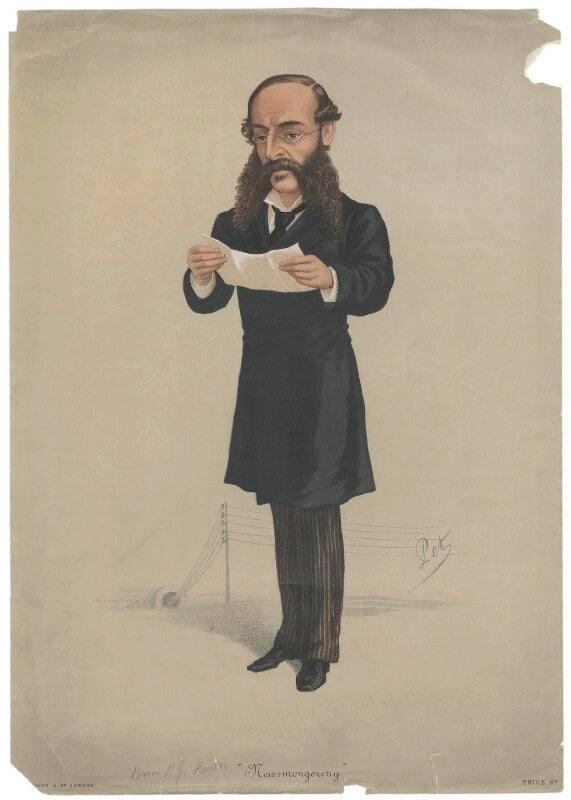 (paul) julius de reuter, baron de reuter (né israel beer josaphat) npg d42201