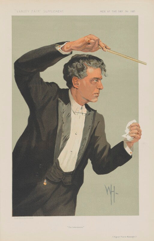 Pietro mascagni ('men of the day. no. 1327. "the intermezzo."') npg d45658