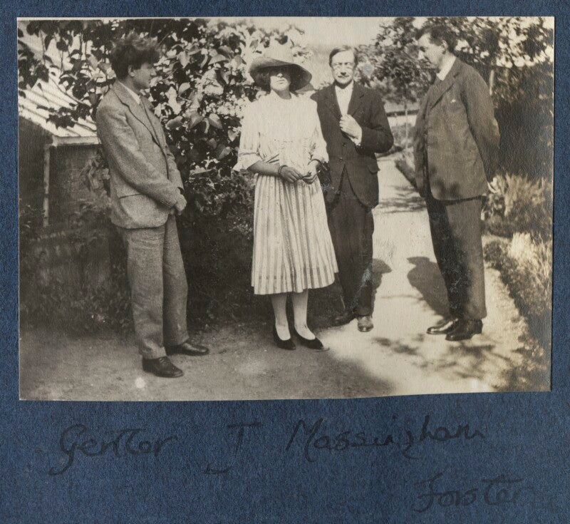 Mark gertler; julian vinogradoff (née morrell); henry william massingham; e.m. forster npg ax141325