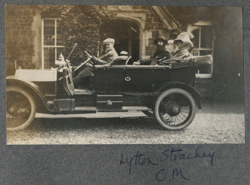 Lytton strachey; lady ottoline morrell and two unknown sitters npg ax140343