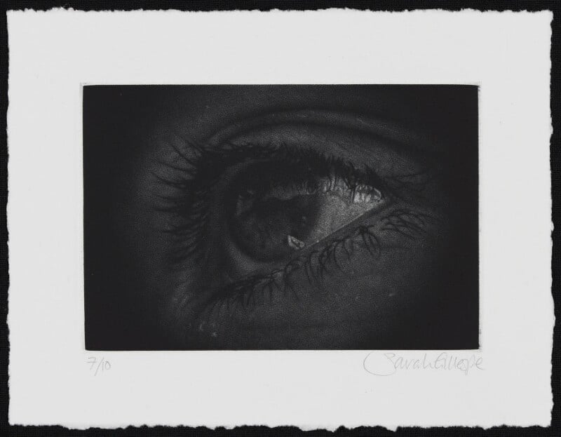 Mezzotint of an eye npg d49622