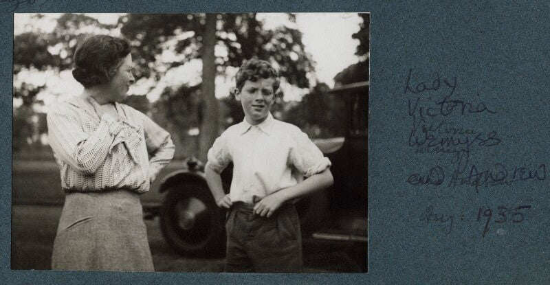 Lady victoria alexandrina violet erskine wemyss (née cavendish bentinck); andrew michael john wemyss npg ax143906